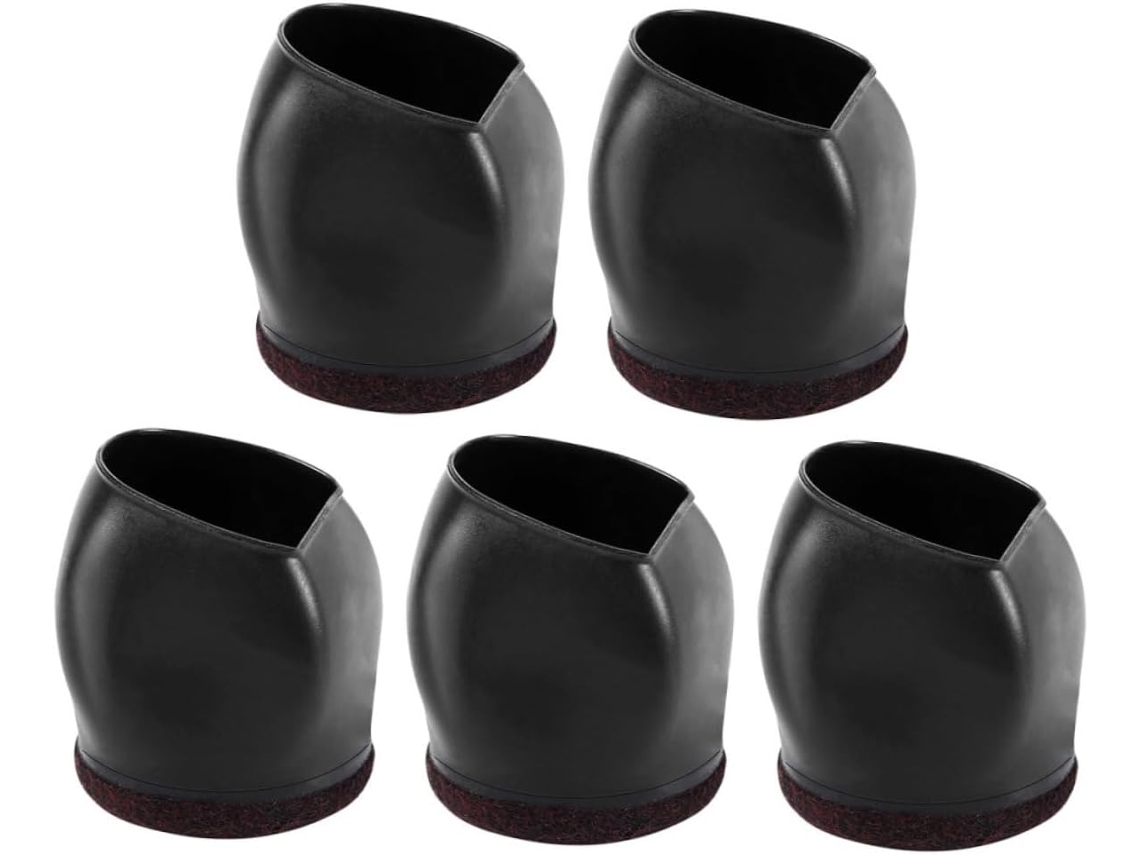 Protetores De Pés Cadeira Lifkome, Almofadas Para Móveis, 5 Peças, Tpe Preto Antiderrapante Com Design Espesso Para