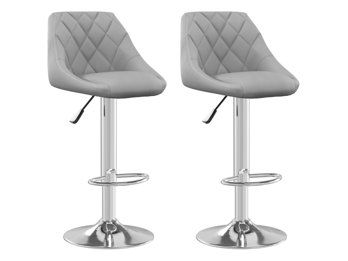 Bar Stool, Bar Stools Vidaxl Cinzeto Veludo (n/a)