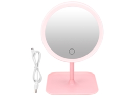 Espelho De Maquiagem Mesa Com Luz Led Ajustável E Carregamento Usb