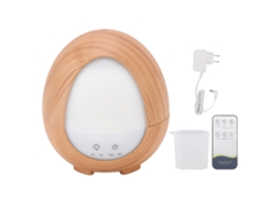 Umidificador Aromaterapia 200ml Controle Remoto Design Textura Madeira Luz Led 100‑240v | S/MARCA