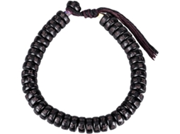 Pulseira Artesanal De Casca De Noz, Com Cordão De Algodão Confortável E Resistente.