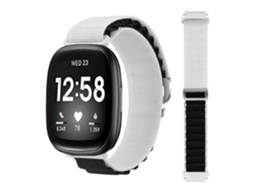 Bracelete Loop Alpine para Fitbit by Google sense Branco e Preto