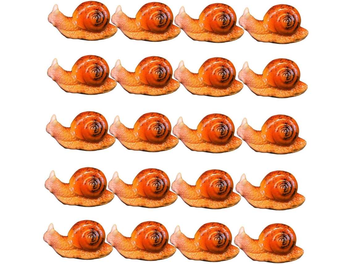 Kit com 20 Miniaturas de Caracóis em Resina, Perfeitas para Decoração de Mesa Ou como Presente. Design Elegante CHABERLU