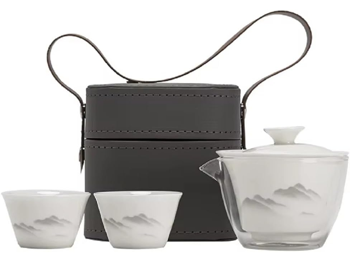 Kit Para Preparar Chá Com Bule, Xícaras E Conjunto De Chá Portátil De Jade.