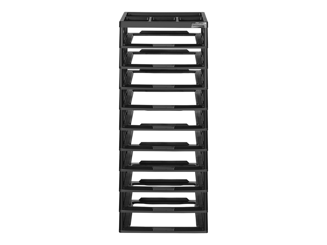 Organizador de Armazenamento Plástico 10 Níveis com Superior, Multifuncional para Álbuns Recortes, Ferramentas Essenciais Escritório, Apenas Estrutura