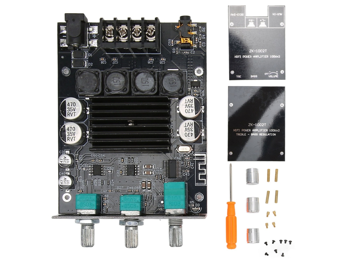 Placa de Amplificador Áudio LAXISCREED Bluetooth 5.0 100w*2