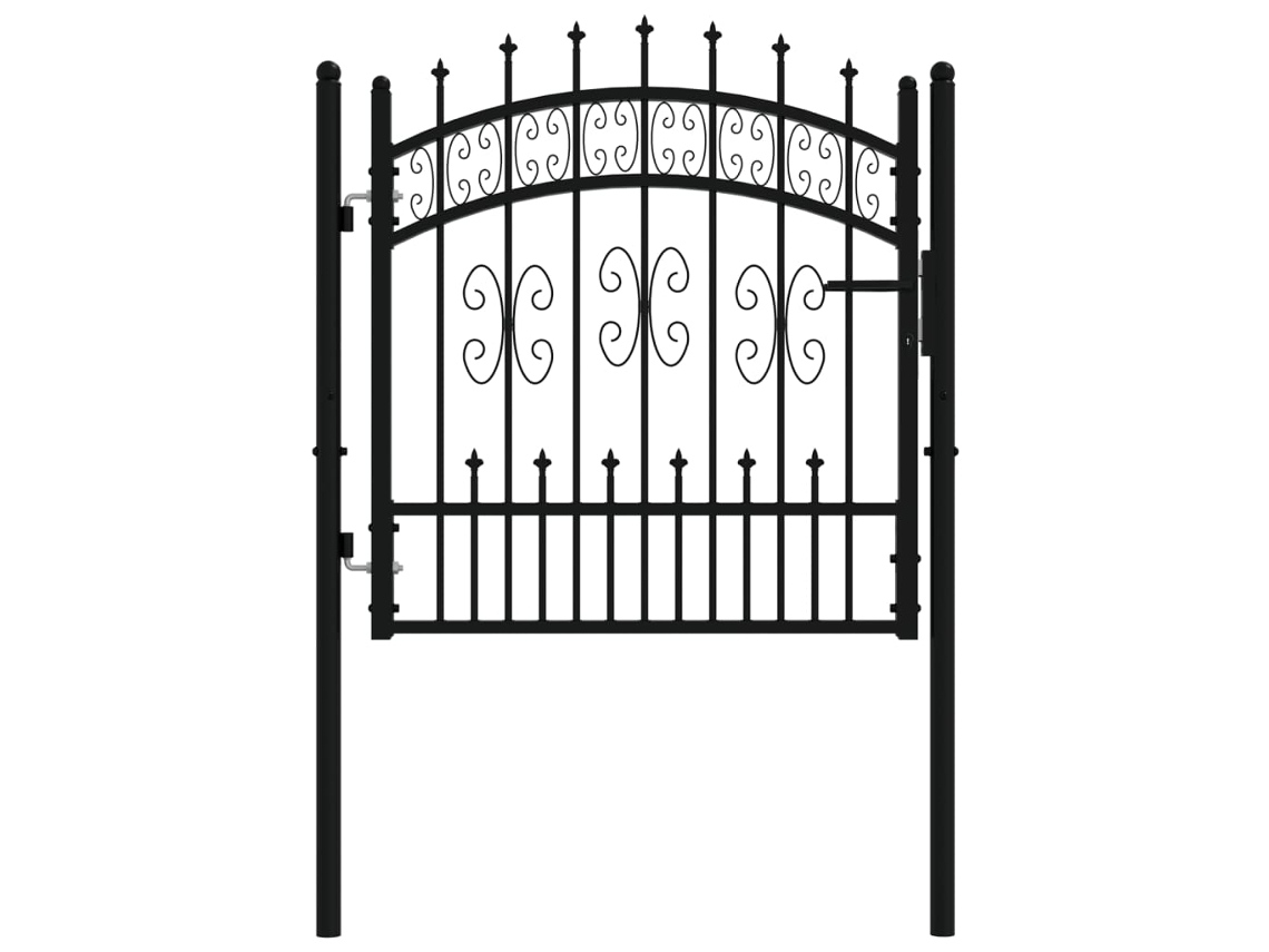 Fence Gate, Fence Gates Vidaxl Preto Aço (103 X 100 Cm)