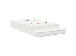 Estrado de Cama com Arrumação Branco 120 cm Madeira Processada MAISON EXCLUSIVE