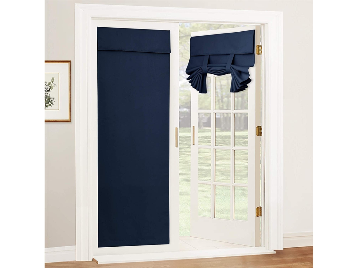 Cortina Blackout Térmica, Para Porta E Janela, Privacidade, Lavável, 2 Peças, Azul Marinho
