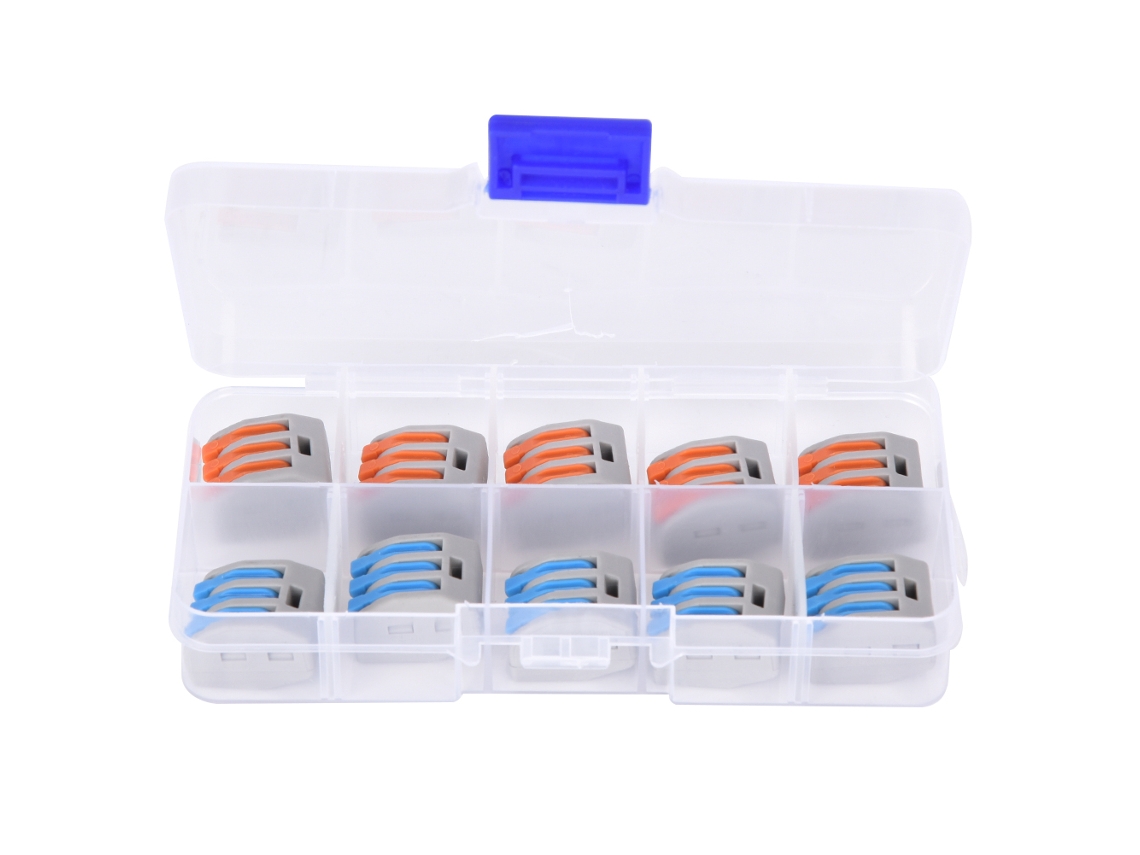 Laxiscreed Bloco De Terminais Com Mola Para Cabos 11-28awg E Conexão Fácil De Fios 0.8-2.5mm²