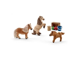 Conjunto de Figuras SCHLEICH Família de Póneis Shetland