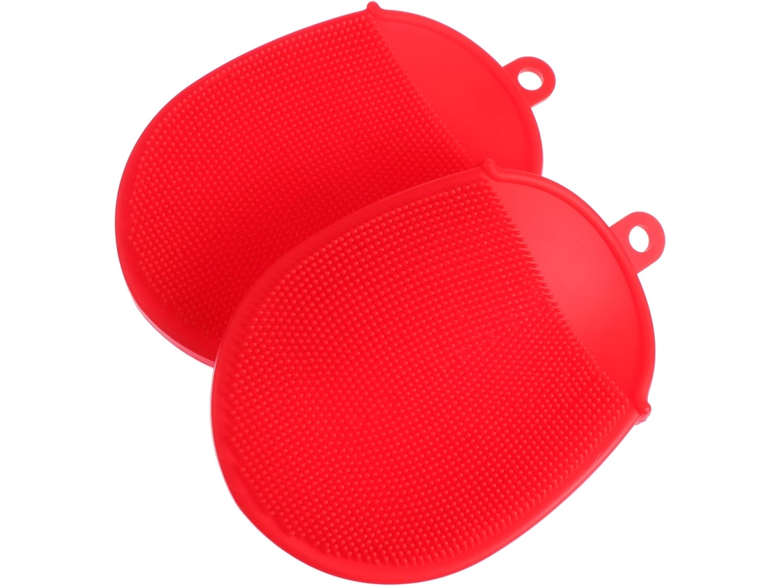 Conjunto De 2 Escovas Banho Silicone Macio Para O Couro Cabeludo, Sem Cabo, Ideais Para Viagens