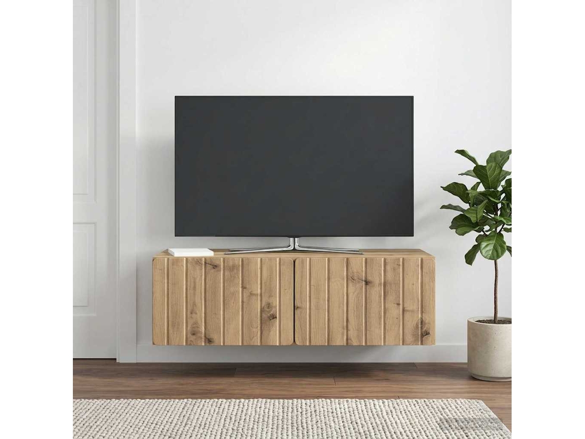 Vidaxl Gabinete de Tv de Parede Carvalho Arttisan 98 X 41 X 30 Cm