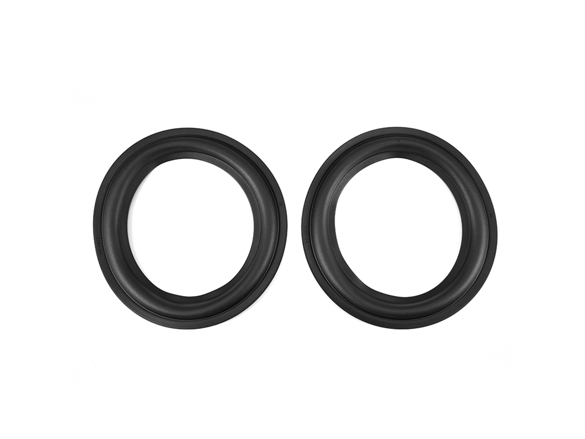 Aetheria 2 Peças Borda de Borracha Perfurada 6 Polegadas/156mm para Reparo de Alto falantes Preto