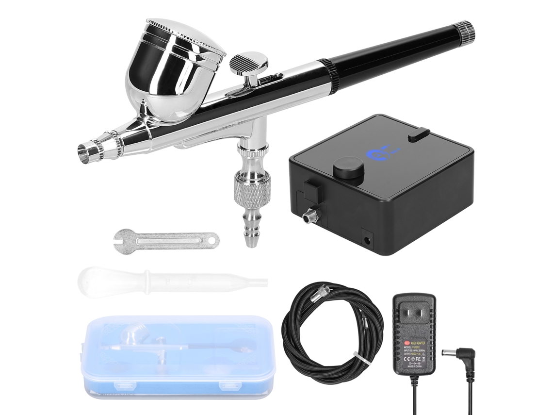 Kit Compressor de Ar com Pincel de Ar 0.3mm