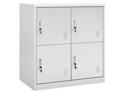 Cacifos 2 Pcs 90x45x92,5 Cm Aço Cinzento-claro