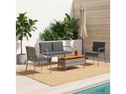 Vidaxl Conjunto Para Jardim Com Almofada Aço