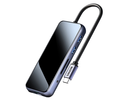 Adaptador SAMZHE Gt8K 8In1 Type-C a Hdmi Sd/Tf 3Usb3.0 Type-C 1000Mbps para Huawei Mate40/P50 S20