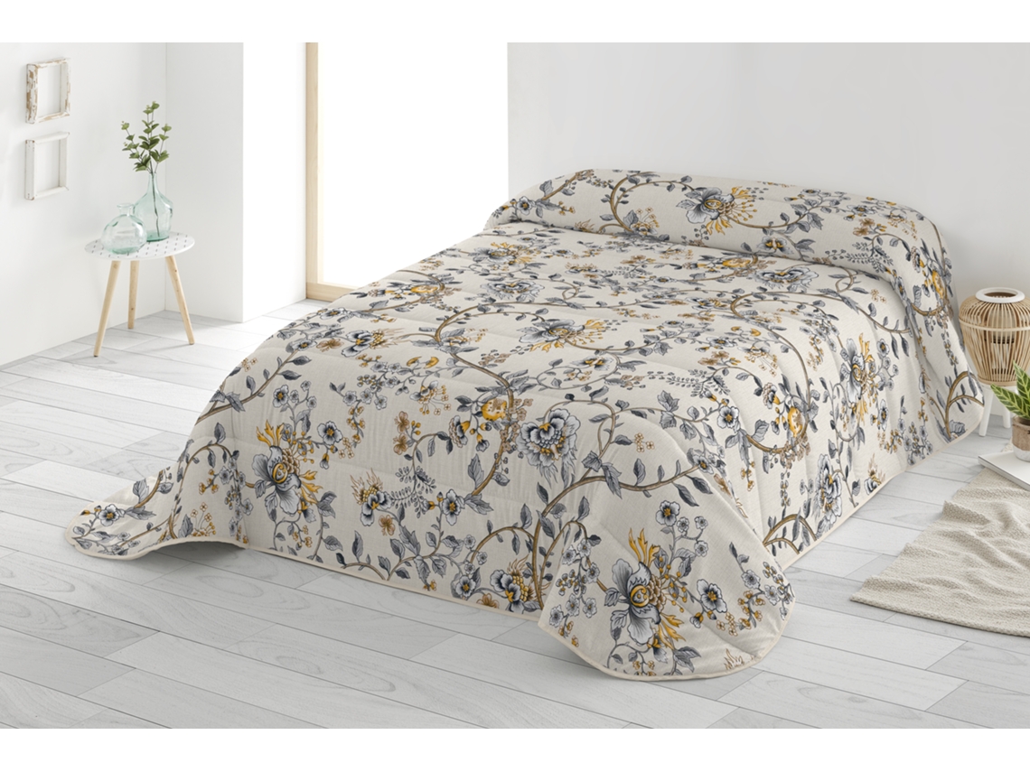 Edredão Estampado Cama 135 Microfibra de Poliéster Feita na Espanha Afnan Tofu NATURALS