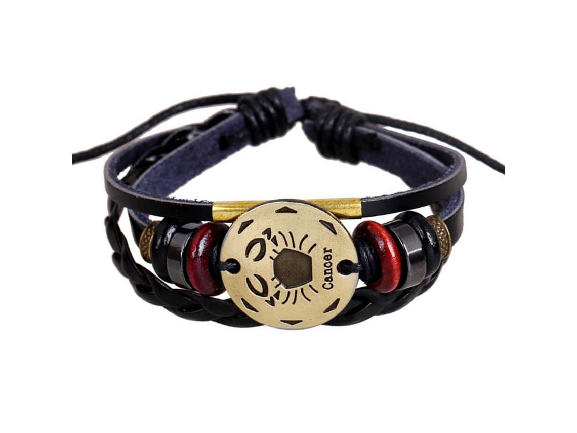 Pulseira De Bronze Com Decoração De Câncer Design Unissex