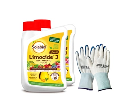Pack De 2 Limocide J Insecticida, Acaricida E Fungicida Para Huertos, Frutais E Ornamentais Com Luvas Gratuitas Solabiol