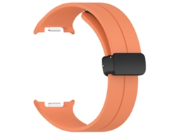 Pulseira Compatível Com Samsung Galaxy Watch9, Pulseira Desportiva Em Silicone Macio. Laranja Hexinyigjly
