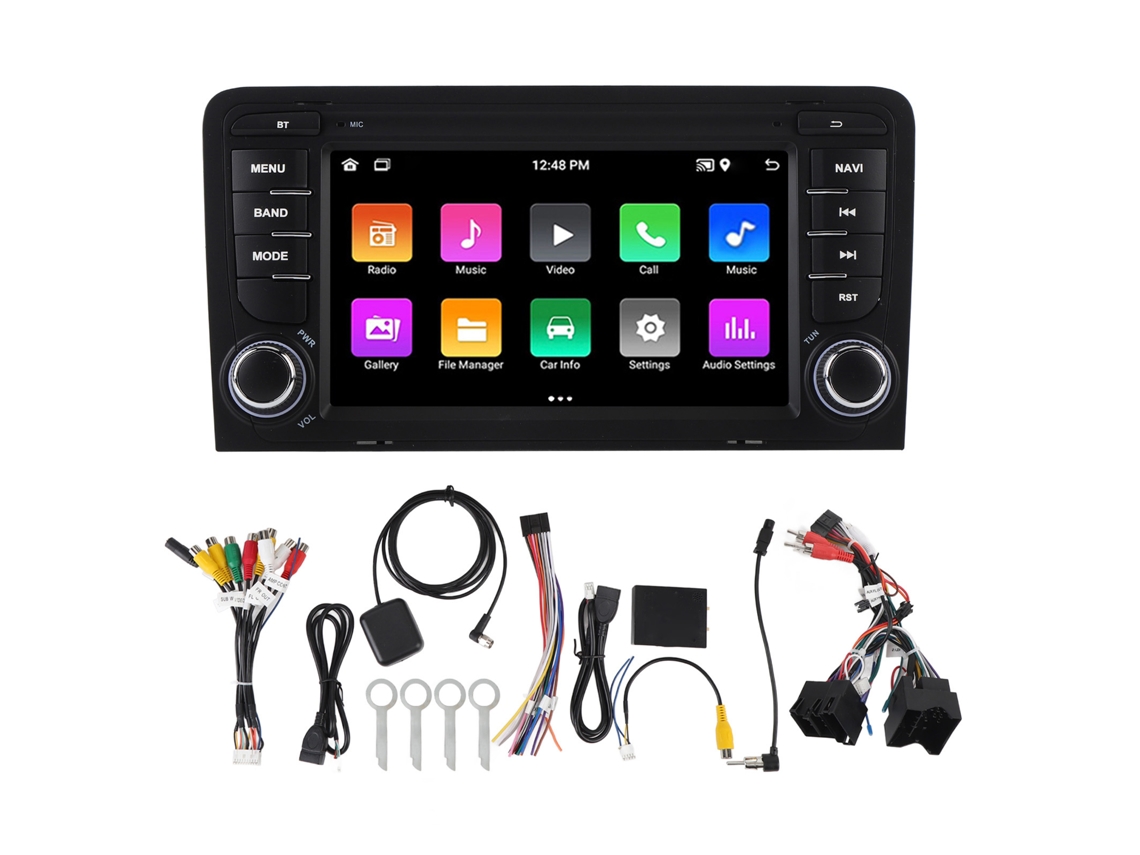 Stereo Automóvel Portátil 7 Polegadas Ips Touch Bluetooth Carplay Android Auto 2gb 32gb