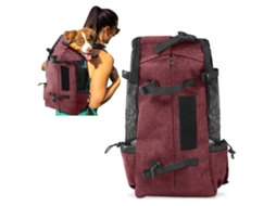 Mochila de Transporte para Cães e Gatos, Respirável, Até 10 Kg, Tamanho G, Vermelha AQUAFORGE