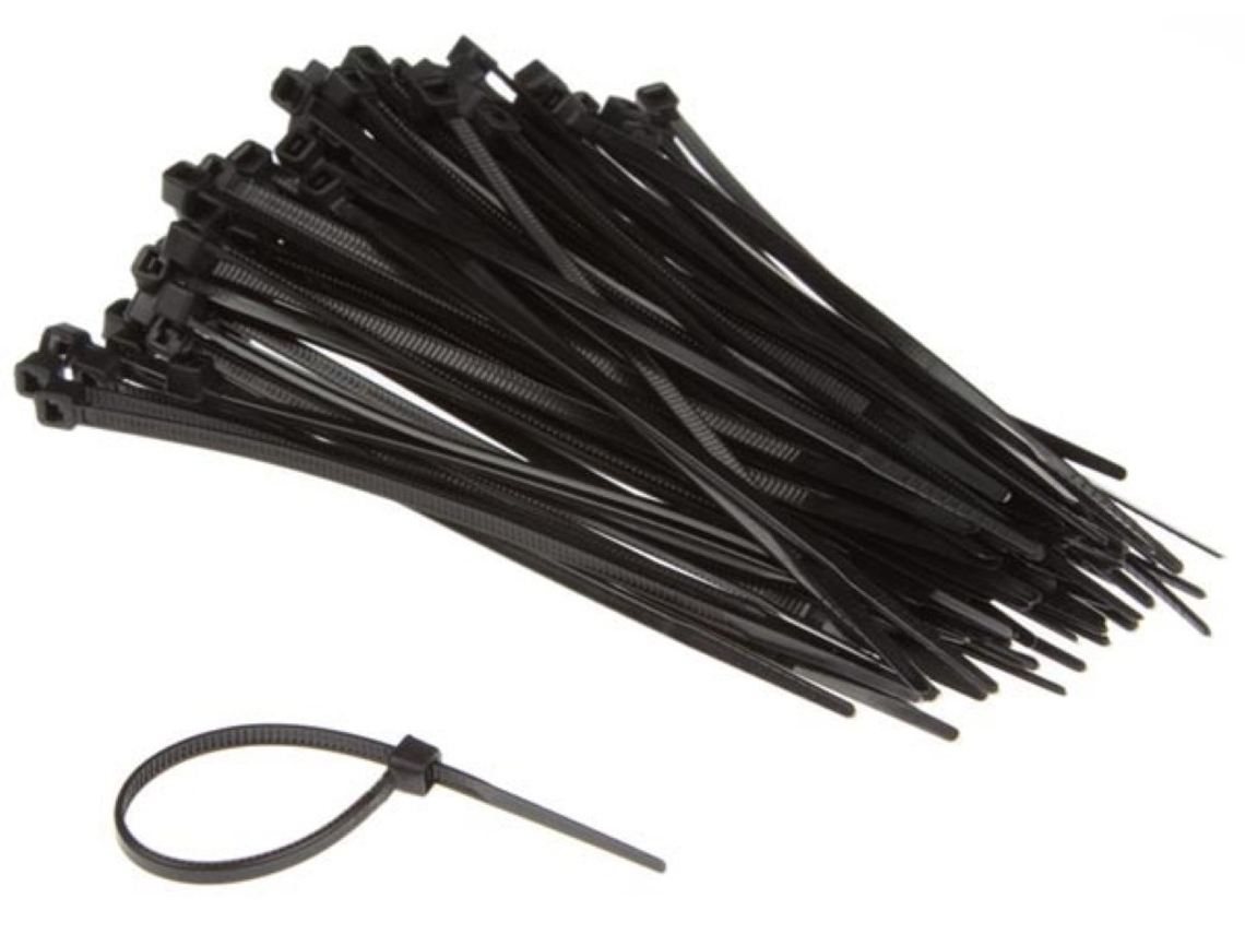 Conjunto de Abraçadeiras de Nylon 2 5 X 100 Mm Preto 100 Unidades VELLEMAN