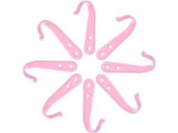 Ganchos De Parede Simples Com 16 Parafusos Incluídos, Ferro Rosa, 8