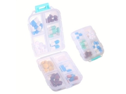 Porta Comprimidos/organizador De Medicamentos Compacto Para Viagem Branco Aquaforge