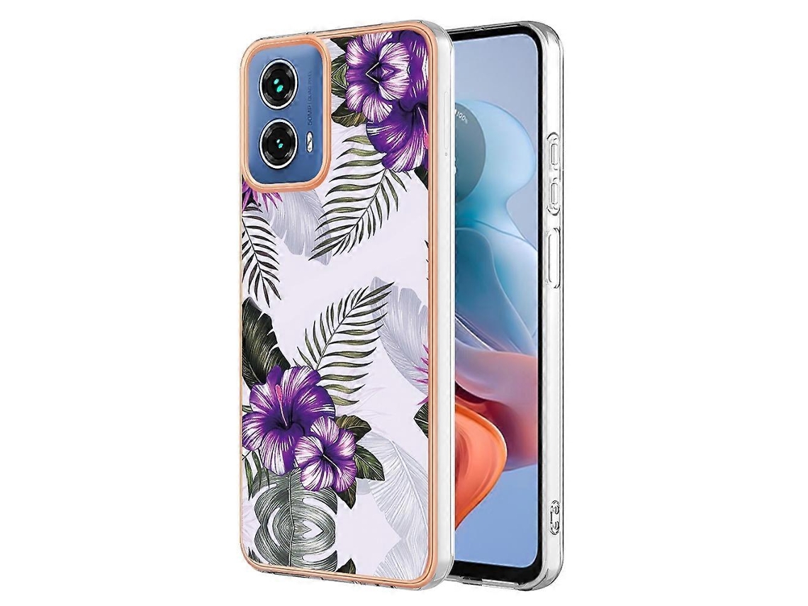 Capa Para Celular Motorola Moto G34 Em Tpu Com Revestimento Eletrolítico Imd