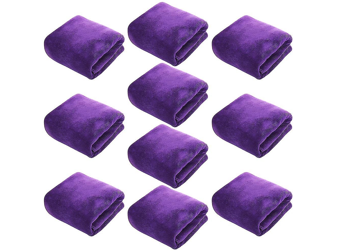 Rebe pacote de 10 Toalhas de Cabeleireiro Secagem Rápida para Cabelo, Mãos, Rosto Uso em Casa, Salão, Spa, Barbearia Deep Purple