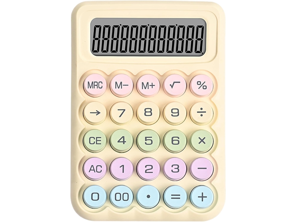 Calculadora Com Teclado Mecânico E Visor Lcd, Para Matemática E Estudo