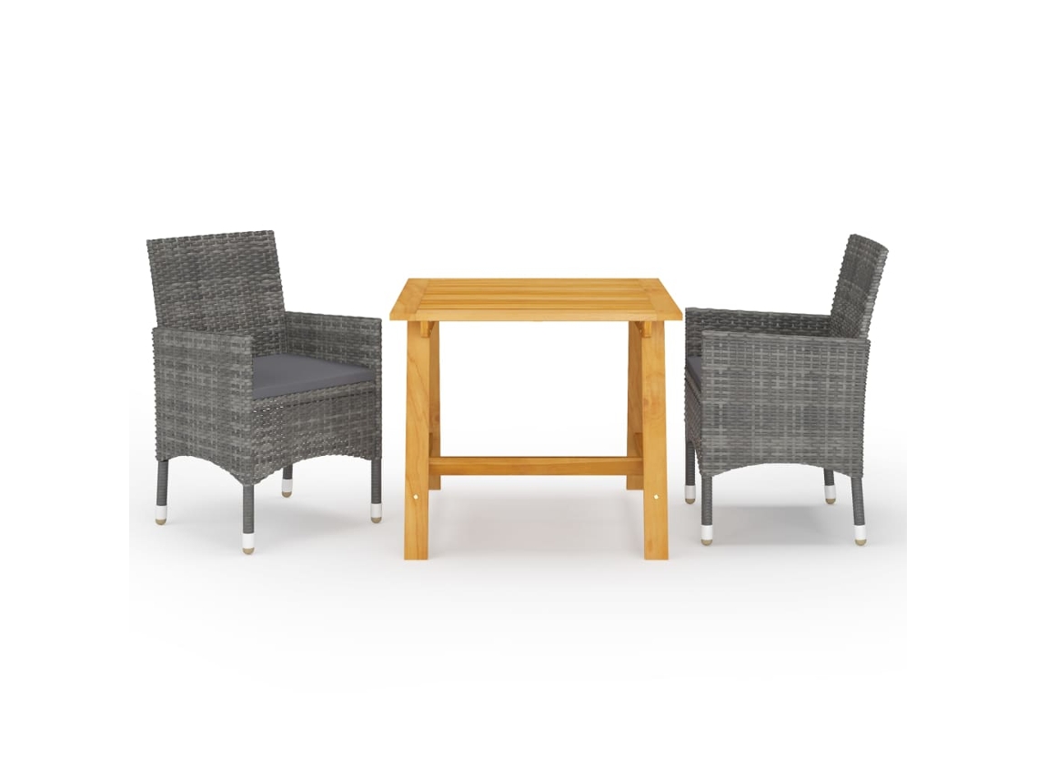 Dining Set, Dining Sets Vidaxl Cinzeto Rattan / Vime (n/a)