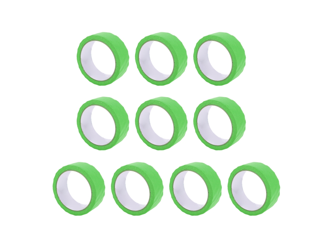 10pcs Cinta De Pintor Verde Para Múltiples Superficies Papel Masking Master Para Azulejos Vidrio