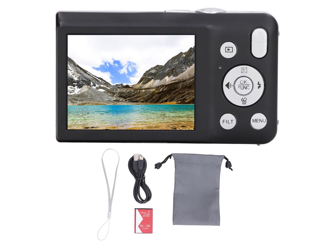 Câmera Digital Inteligente 8k 68mp com Zoom 16x e Tela 2,7 Polegadas para Fotografia e Vídeo | S/MARCA