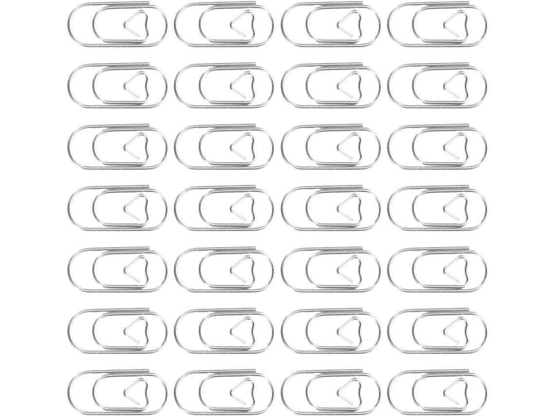 Magiclulu 200-clipes De Papel Metálicos Prateados Em Formato Coração, Mini Clipes De Metal Para Fotos, Documentos E