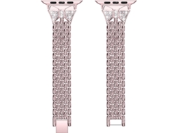 Bracelete Apple Watch 38, 40 mm WJS Metal Rosa