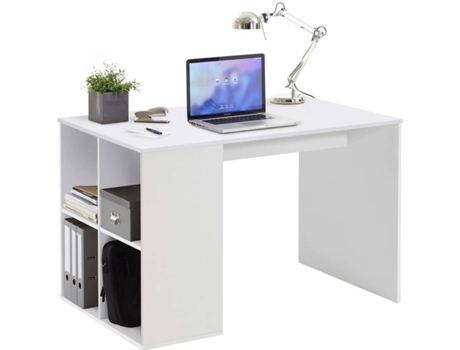 Secretária com Estante VIDAXL Branco (117x72.9x73.5cm)