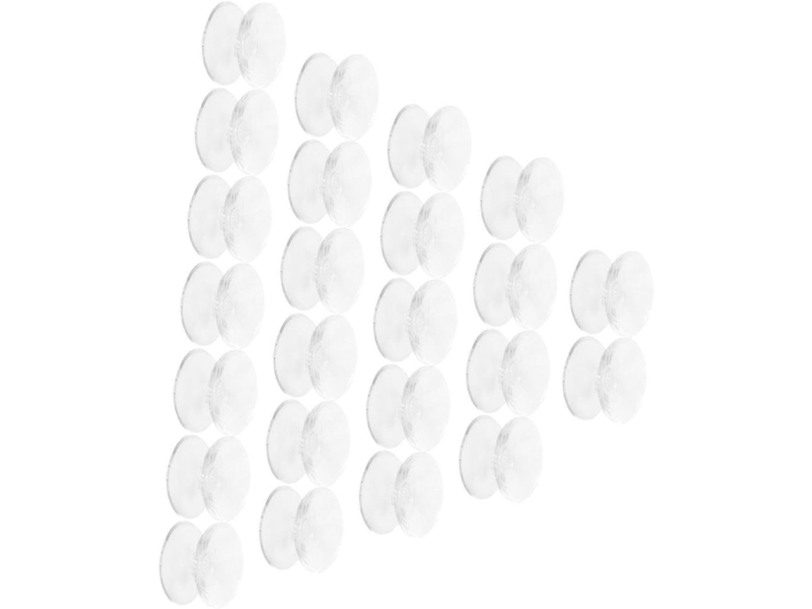 Operitacx Conjunto De 24 Ventosas Dupla Face Para Mesas Vidro Com Espaçadores Antiderrapantes Silicone, Resistentes A