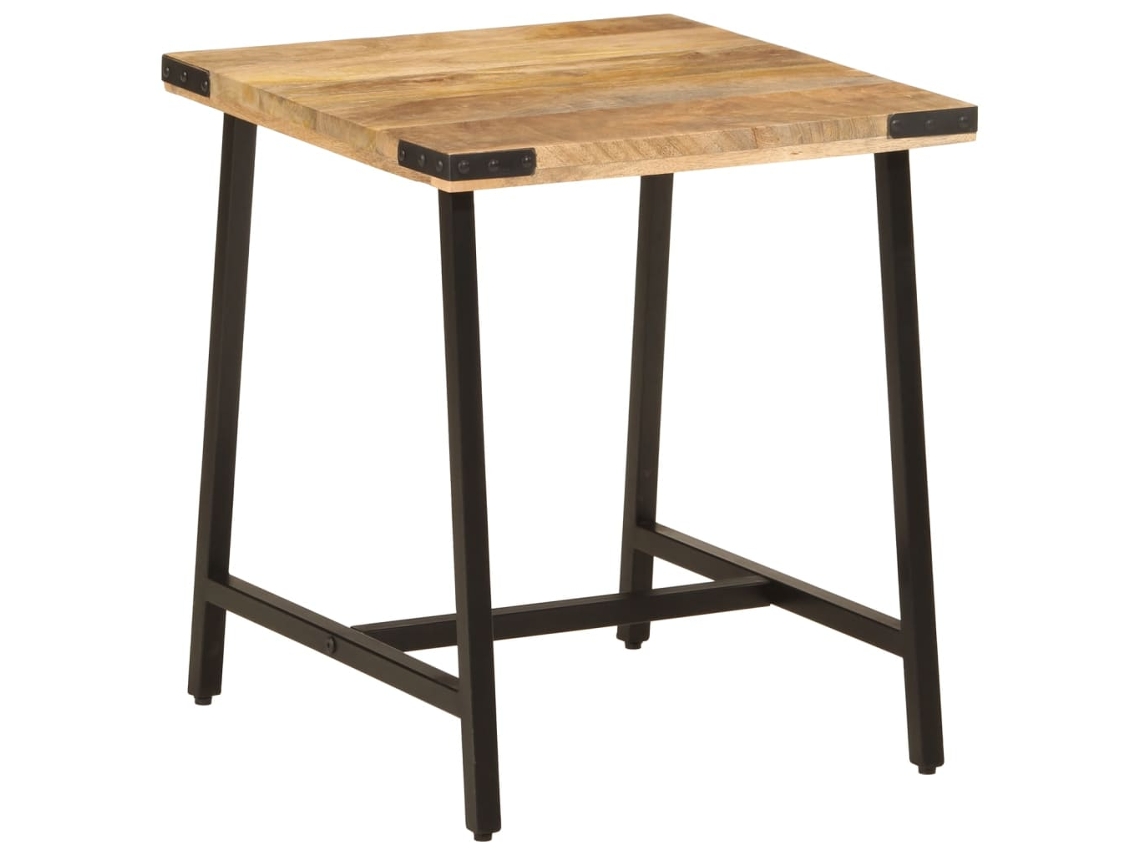 Mesa de Apoio VIDAXL Madeira de Mangueira Maciça/Ferro 45 X 45 X 50 Cm