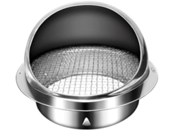 Grelha De Ventilação Em Aço Inoxidável (grelha De Ventilação Externa Redonda Cromada De 200 Mm)