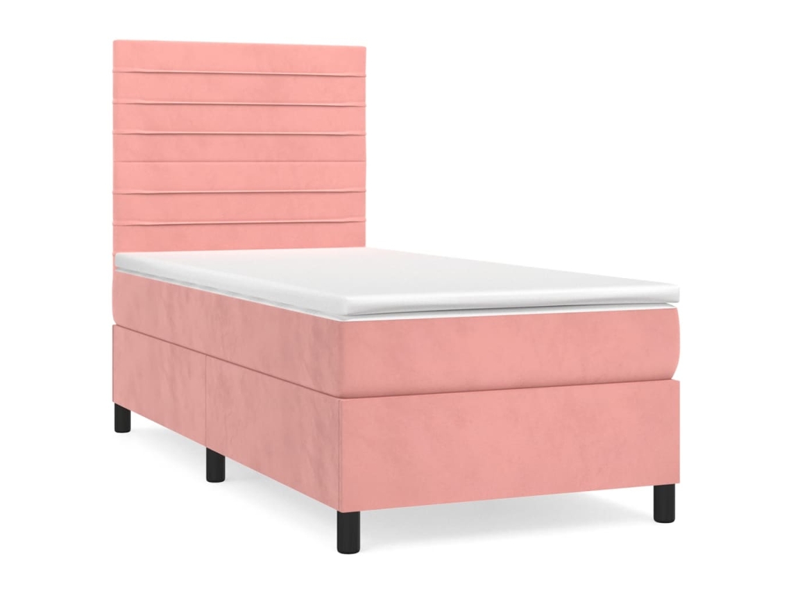 Box Spring Bed, Box Spring Beds Vidaxl Cor-de-rosa Veludo (100 X 200 Cm)