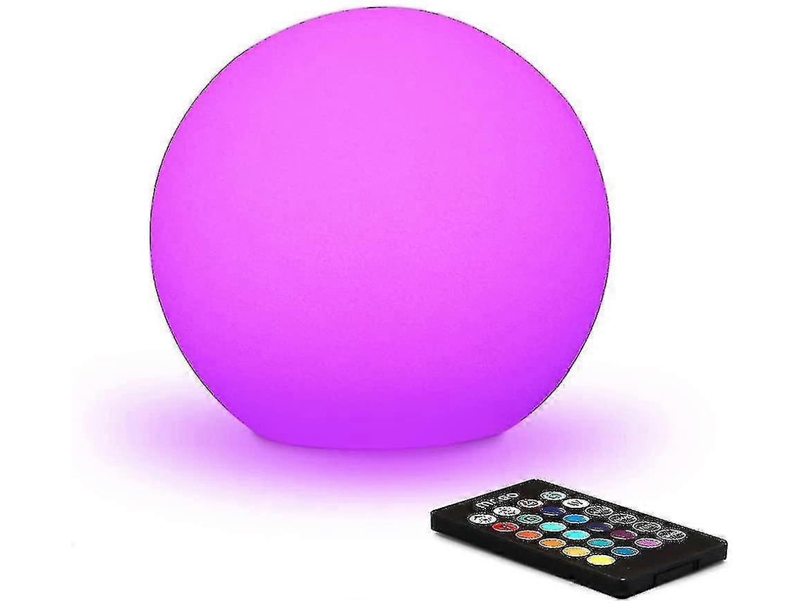 Lâmpada de Led em Formato Bola, Superdivertida, de 8 Polegadas, com Controle Remoto, Mudança de Cor Rgb, 16 Cores e 8 Brilhos BRILVIBERA