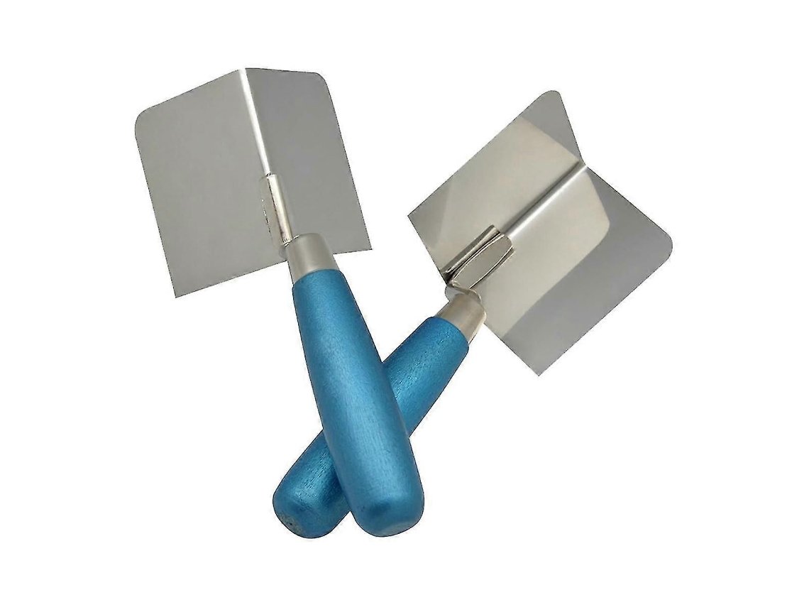 Kit De 2 Espátulas De Canto Com Cabo Macio, Para Reboco E Alvenaria