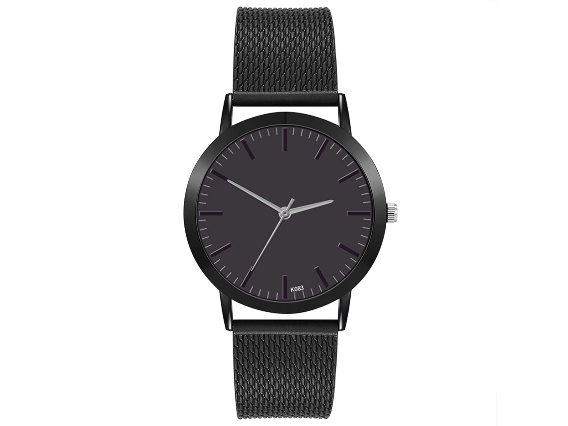Reloj De Cuarzo De Correa De Pvc Zhoulianfa Para Mujer Y Hombre Pareja Simple (negro)