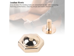 50 Peças De Rebites Hexagonais De Liga De Zinco 12mm Para Couro Cintos Bolsas Roupas Ouro Claro