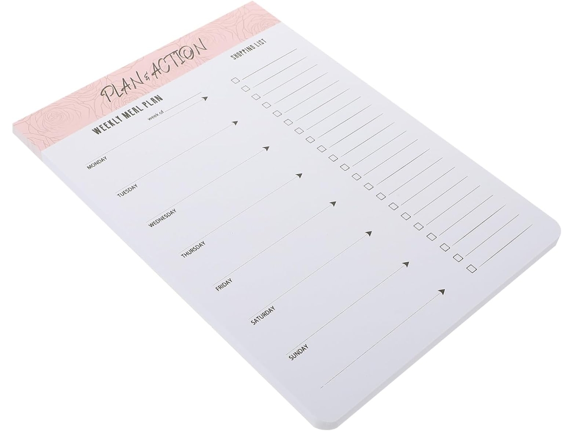 Bloco de notas prático com folhas destacáveis para escritório, planejamento doméstico, anotações, tarefas e organização portátil.