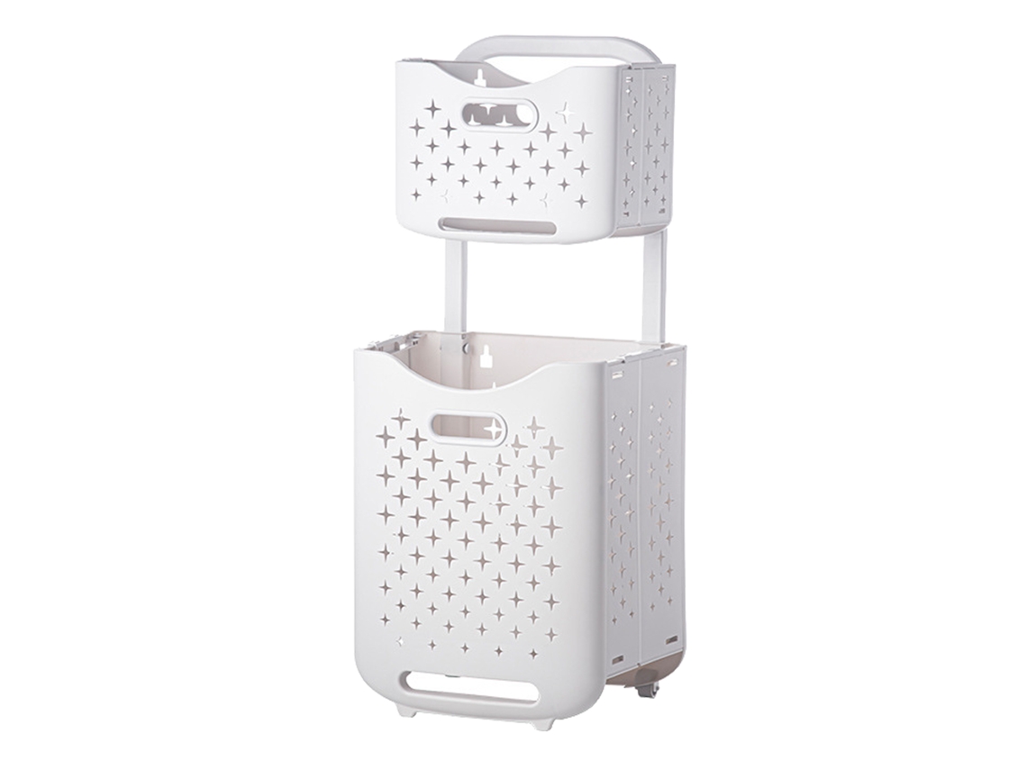 Cesta de Roupa Suja Dobrável Branco S/MARCA